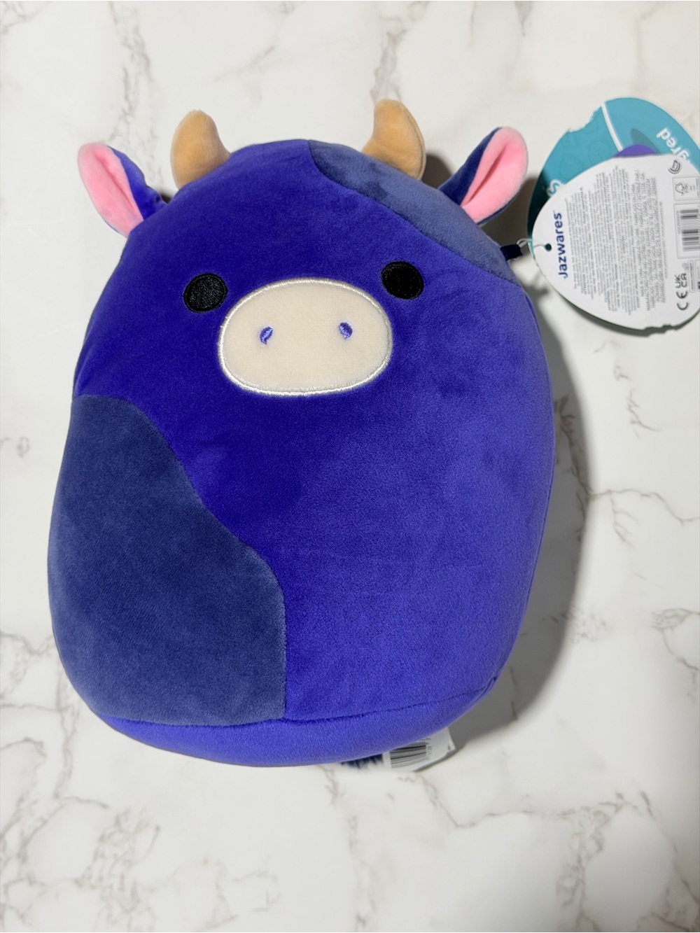 Squishmallows Purple Cow Plush Ingred 8”